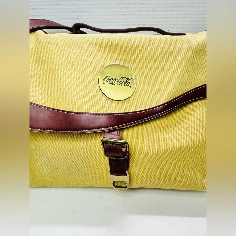 Coca Cola Canvas/Leather  Meseenger Bags Large